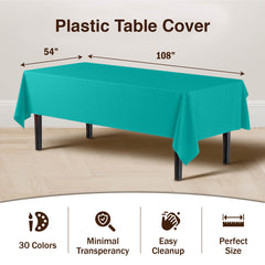 Premium Teal Table Covers | 6 Pack