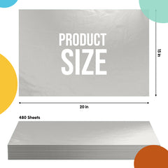 Silver Tissue Paper 15 in. x 20 in. | 480 Sheets