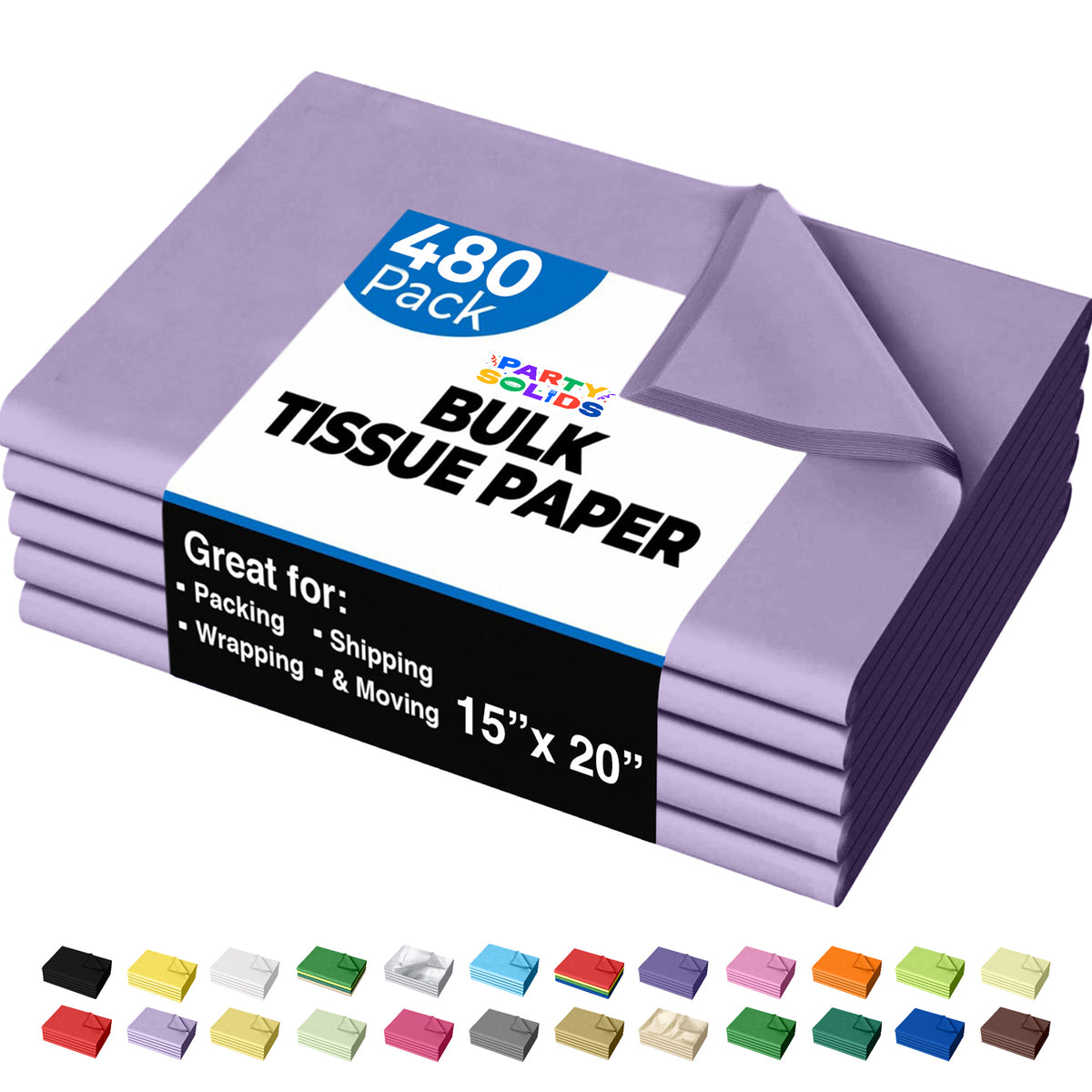 Lavender Tissue Paper 15 in. x 20 in. | 480 Sheets