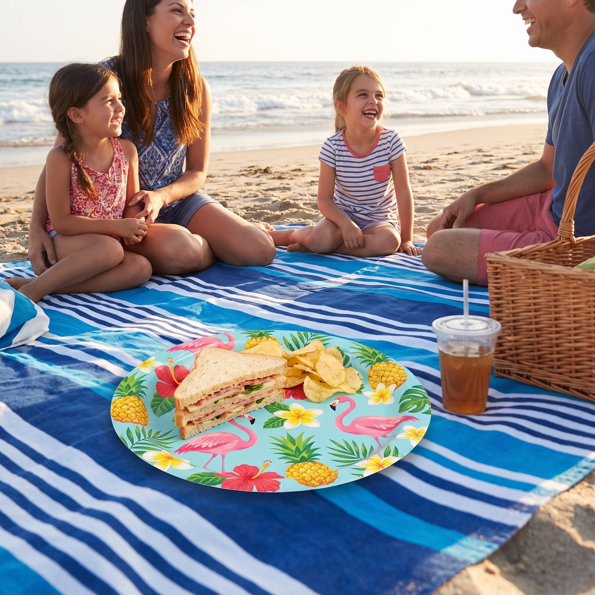 7" Summer Luau Paper Plates - 20 Ct.