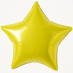 Shimmering Yellow Star Balloon - 19 Inch Metallic Foil