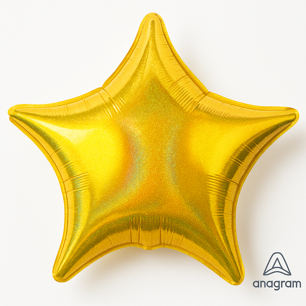 Shimmering Gold Star Foil Balloon - 19 Inch