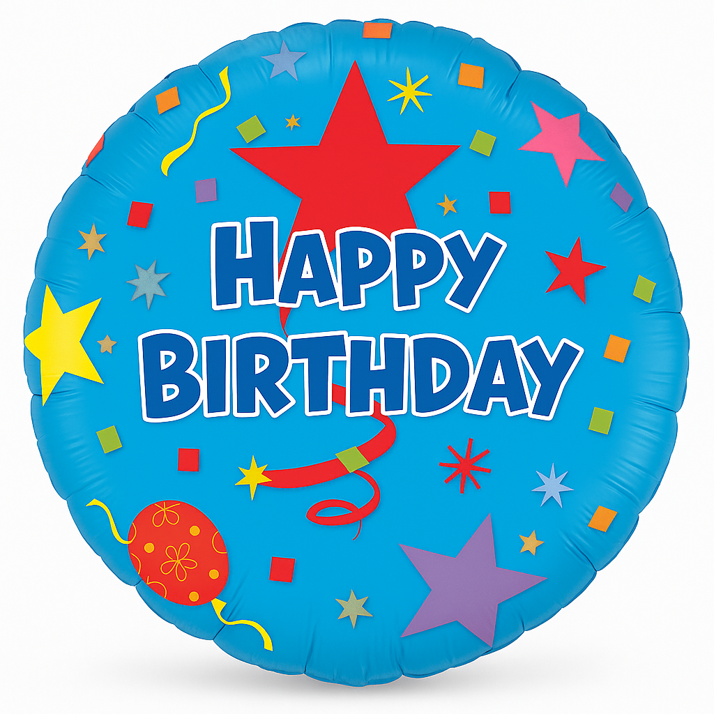 Vibrant Super Shape Happy Birthday Balloon