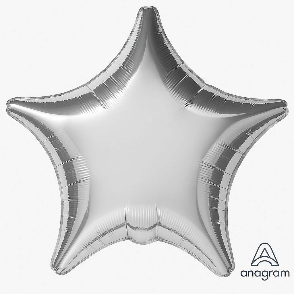 Shimmering Silver Star Foil Balloon - 32 Inch