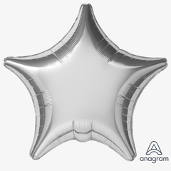 Shimmering Silver Star Foil Balloon - 32 Inch