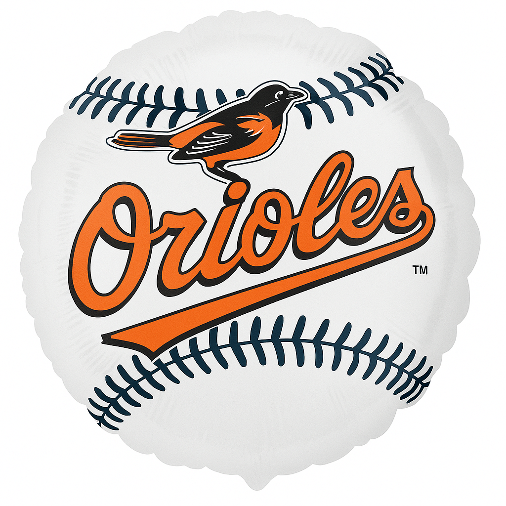 Orioles Baseball 18-Inch Mylar Balloon