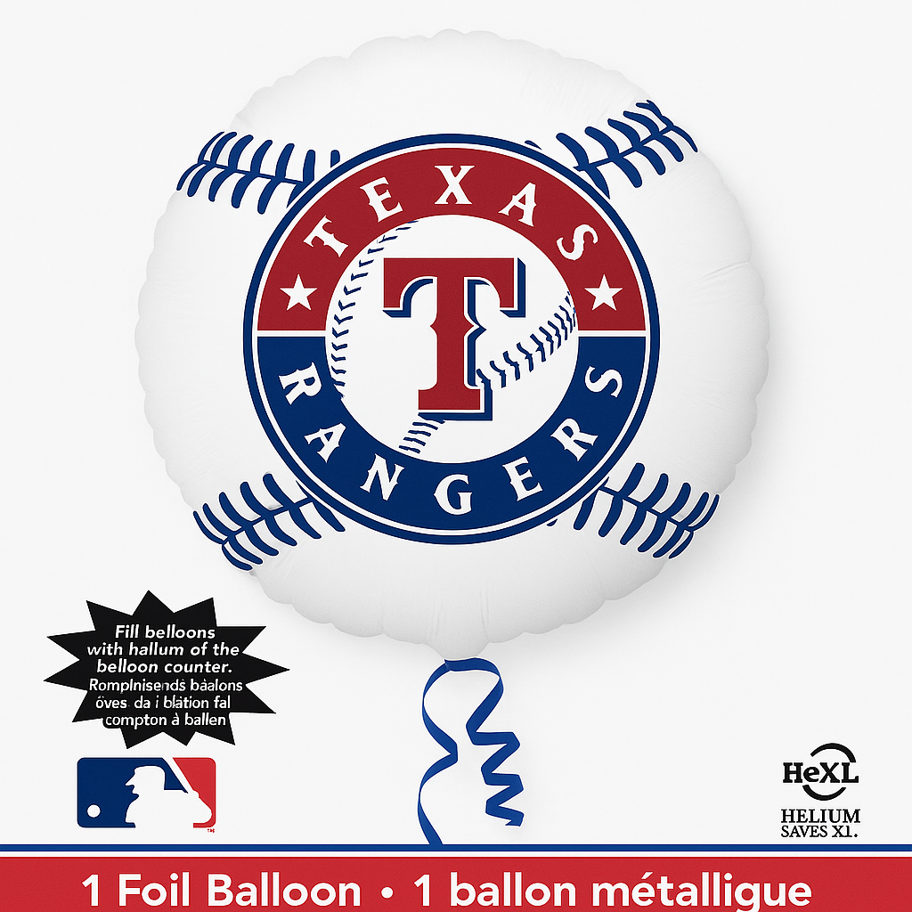 Rangers Baseball 18-Inch Mylar Balloon