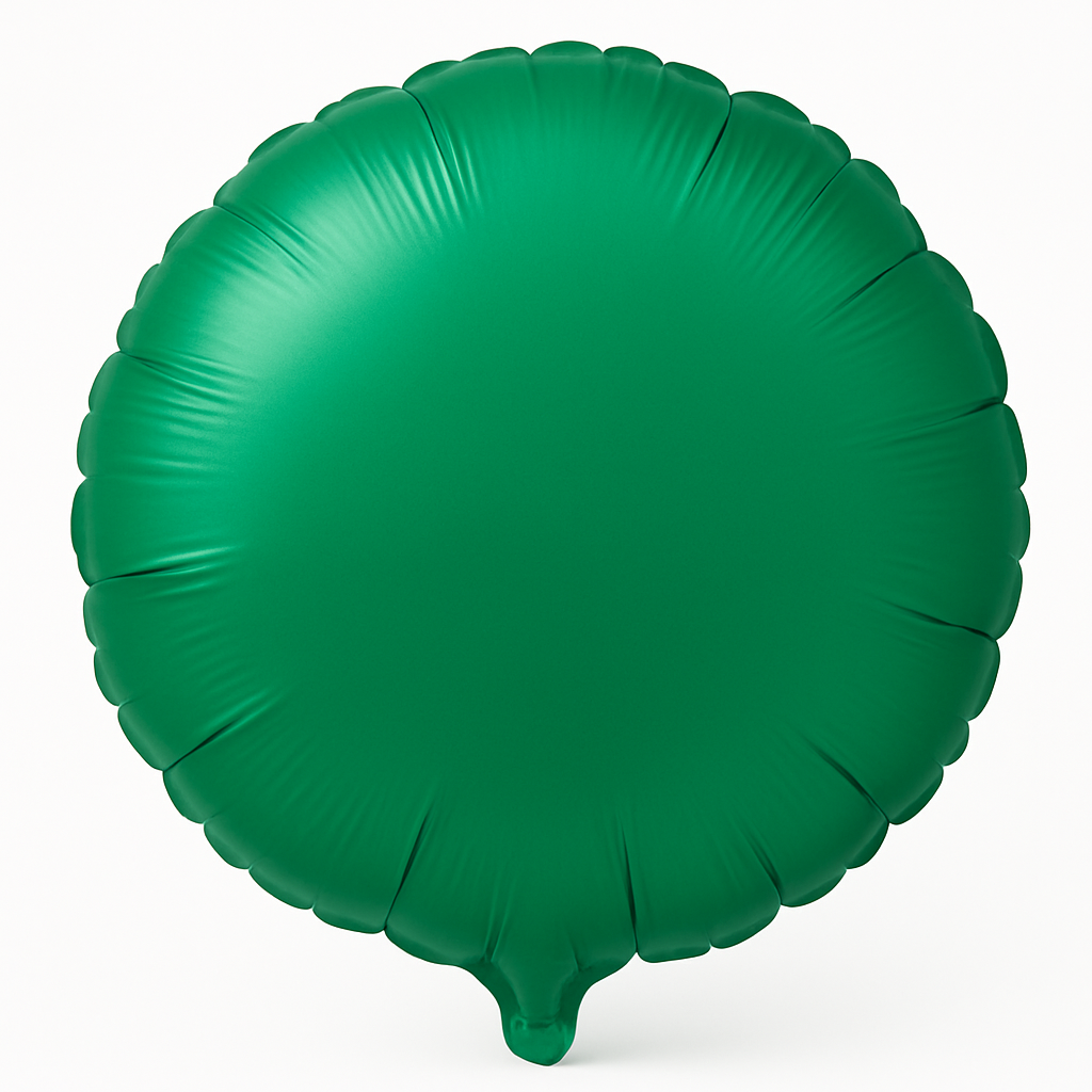 Festive Green 18-Inch Metallic Circle Balloon