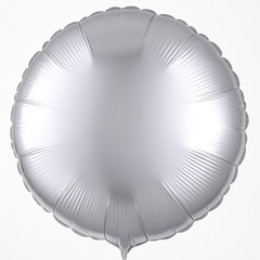 Silver Metallic 18-Inch Foil Circle Balloon