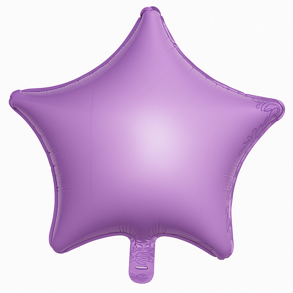 Lavender Star Foil Balloon - 19 Inch