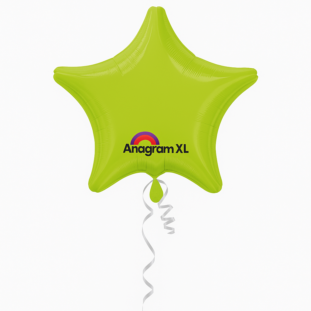 Kiwi Star Foil Balloon - 19 Inch Metallic