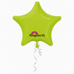 Kiwi Star Foil Balloon - 19 Inch Metallic