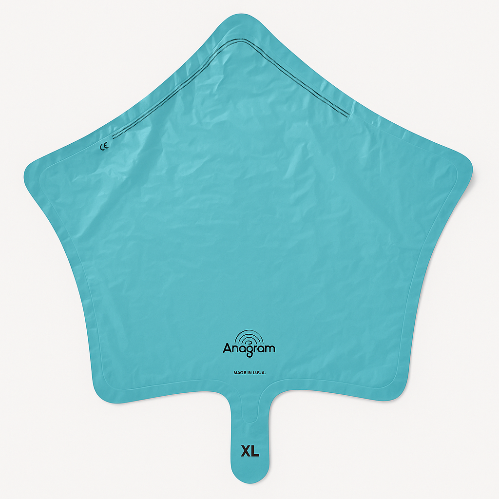 Caribbean Blue Star Foil Balloon - 19 Inch