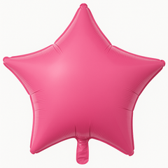 Bright Pink Star Foil Balloon - 19 Inch