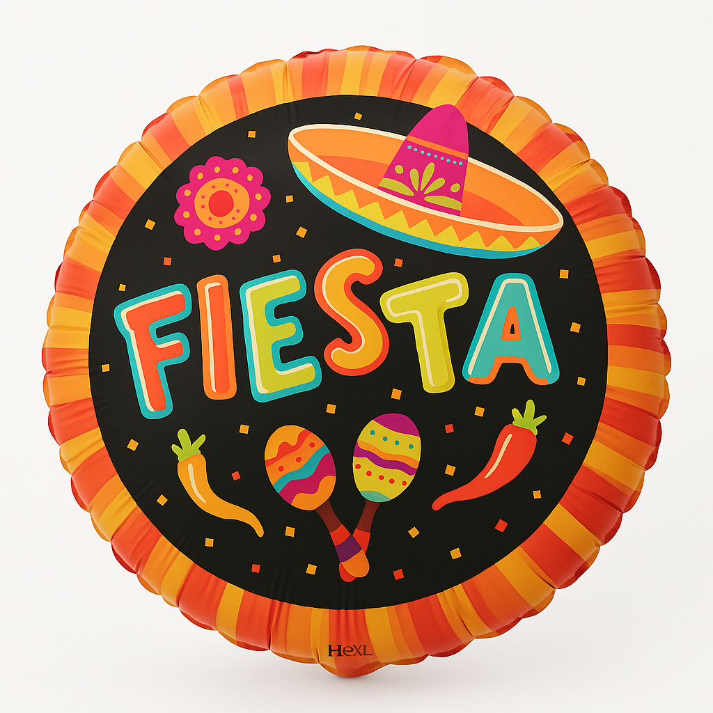 18" Fiesta Fun Metallic Foil Balloon