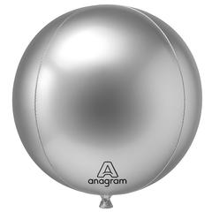 16-Inch Silver Orbz Foil Balloon