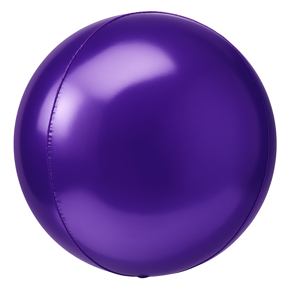 Metallic Purple Orbz Balloon - 16 Inch