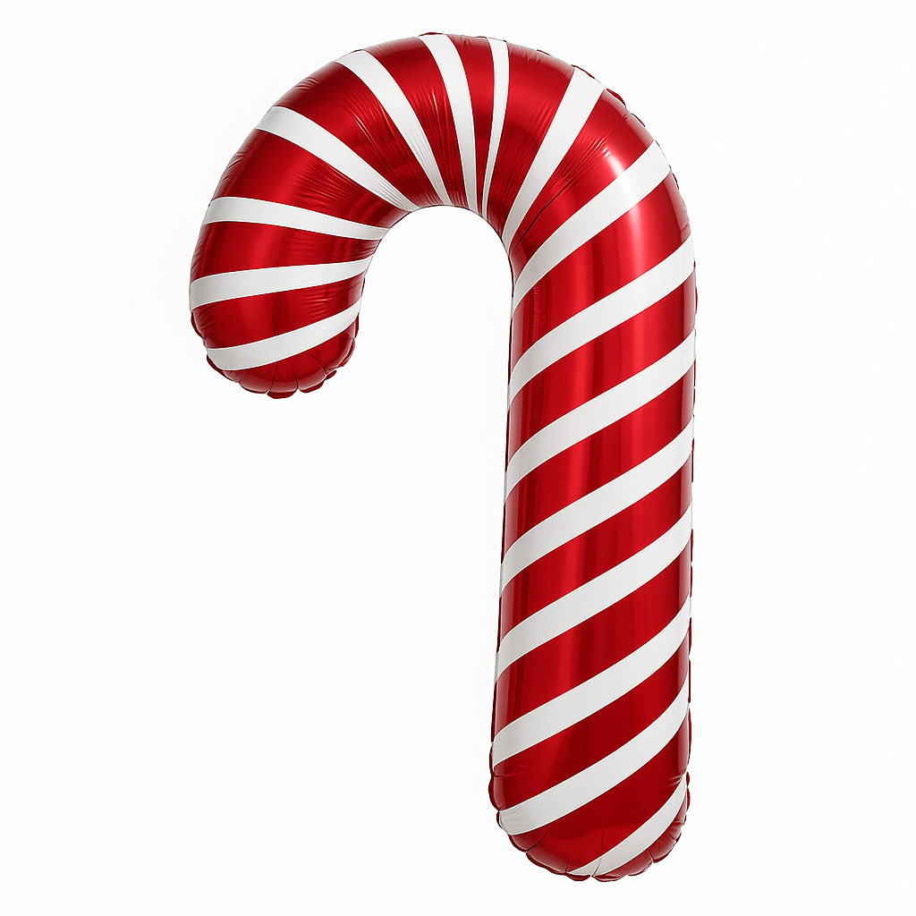 Festive Candy Cane Foil Balloon - Super Shape