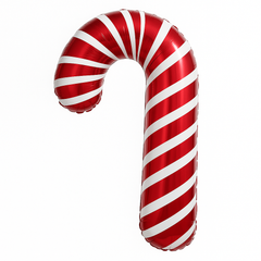 Festive Candy Cane Foil Balloon - Super Shape