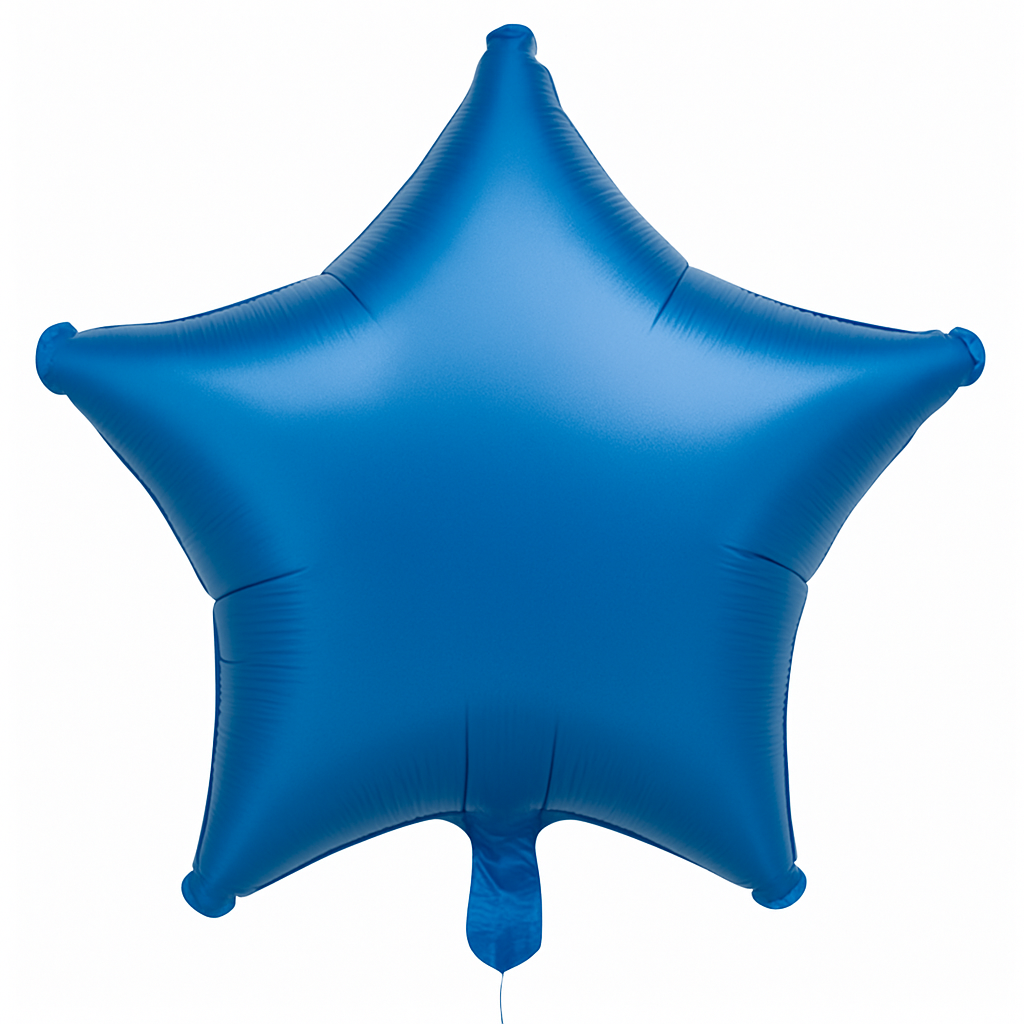 Royal Blue Star Foil Balloon - 19 Inch