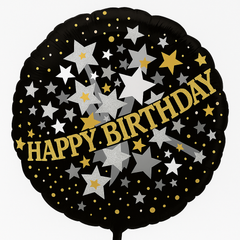Deluxe Starry Night Happy Birthday Foil Balloon