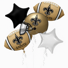 New Orleans Saints NFL Balloon Bouquet, 5-Piece Set