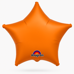 Vibrant Orange Star Foil Balloon - 19 Inches