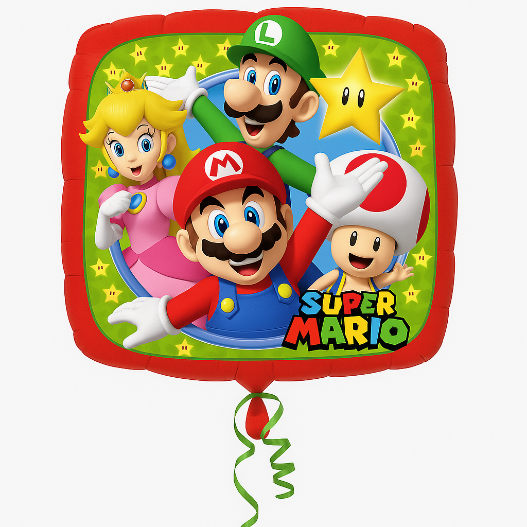 Super Mario Bros 18" Foil Mylar Balloon
