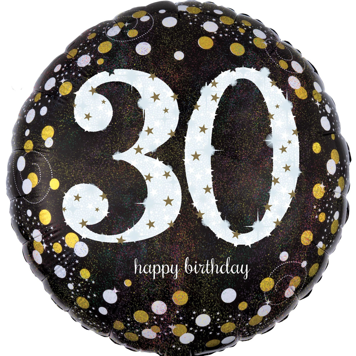 Sparkling 30th Birthday Foil Balloon - 18 Inch