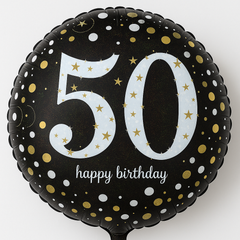Sparkling 50th Birthday Foil Balloon - 18 Inch