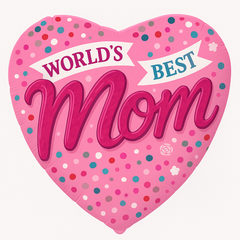 World's Best Mom Metallic Foil Balloon