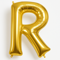 Gold Foil Letter R Balloon - Super Shape
