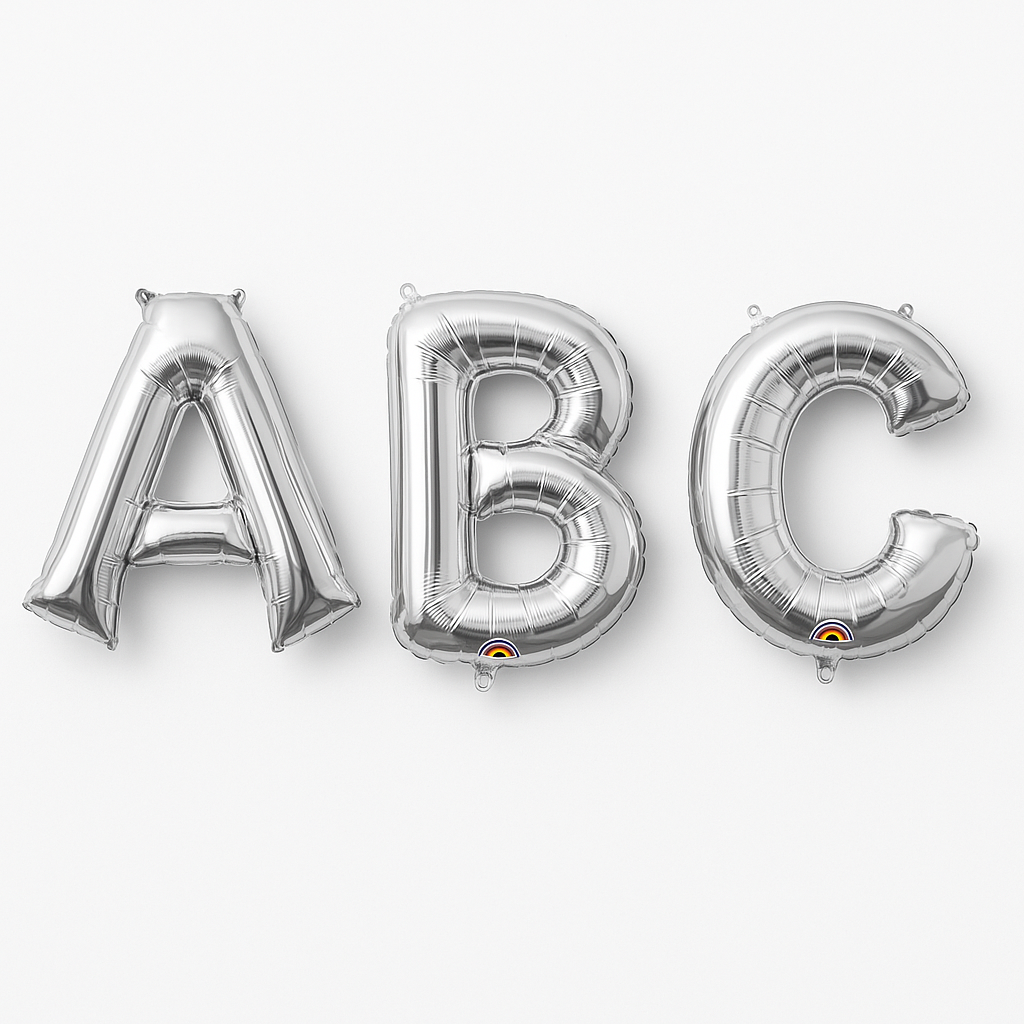 Silver Foil Letter Balloon - Super Shape