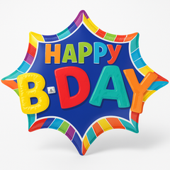 Vibrant Burst Happy Birthday Foil Balloon