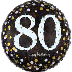 80th Birthday Celebration Sparkle Balloon