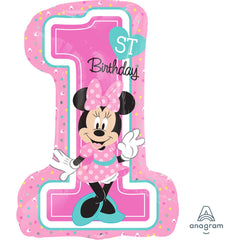 Minnie Mouse 1st Birthday Foil Balloon