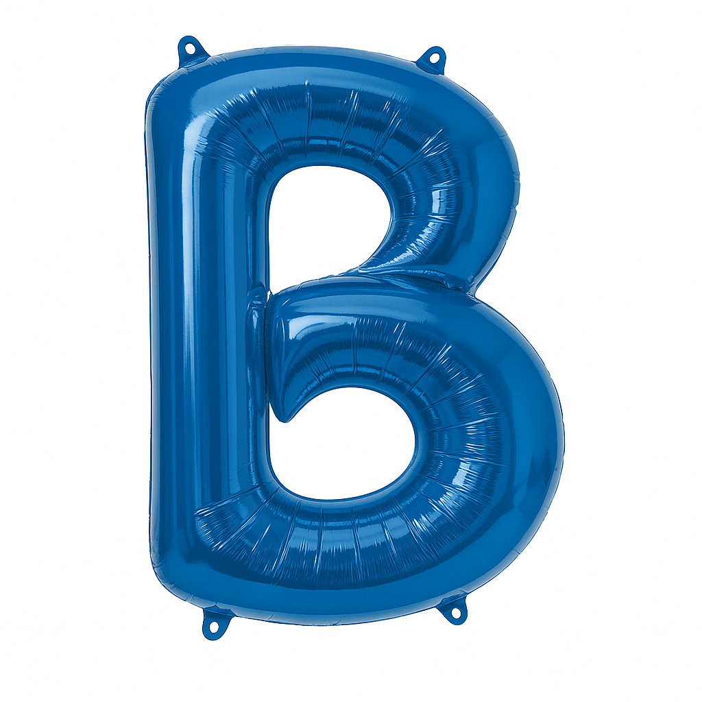 Royal Blue Foil Letter B Balloon
