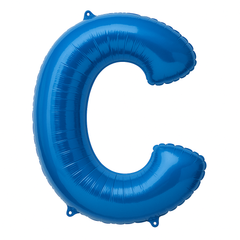 Royal Blue Foil Letter C Balloon