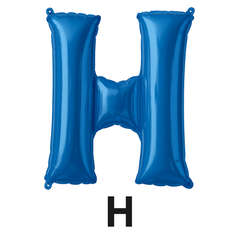 Royal Blue Foil Letter H Balloon