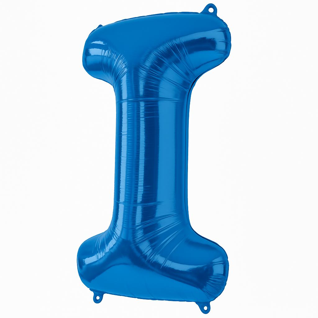 Royal Blue Foil Letter "I" Balloon