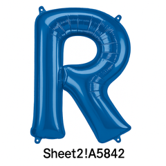 Royal Blue Foil Letter "R" Balloon