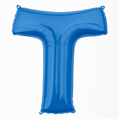 Royal Blue Letter T Foil Balloon