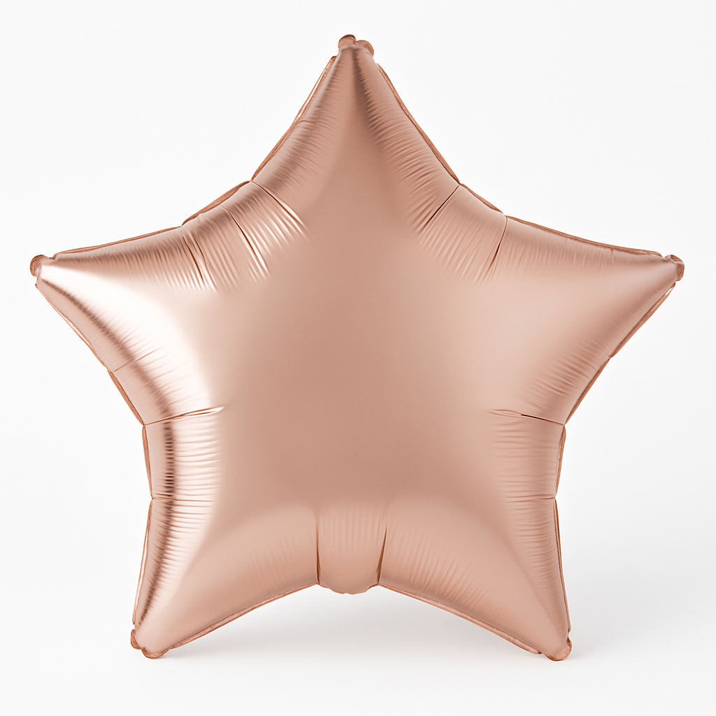 Rose Gold Star Metallic Foil Balloon - 18 Inch