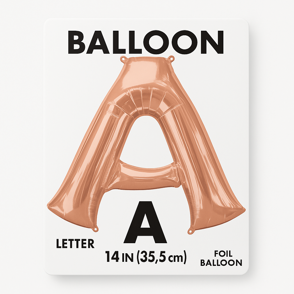 Rose Gold Letter A Foil Balloon