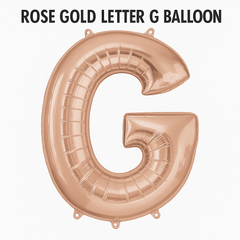 Rose Gold Letter G Balloon - Foil Super Shape