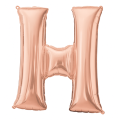 Rose Gold Foil Letter H Balloon