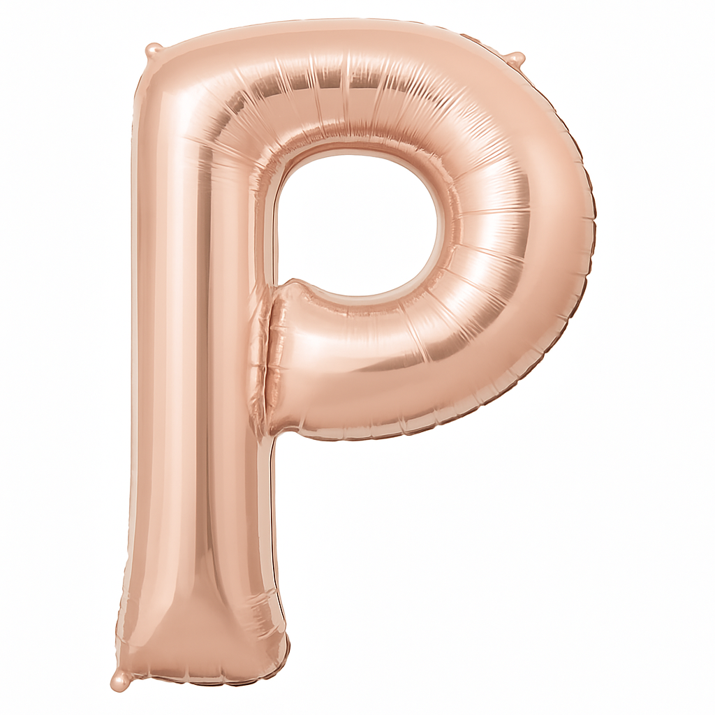 Rose Gold Letter P Foil Balloon