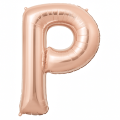 Rose Gold Letter P Foil Balloon