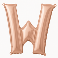 Rose Gold Letter W Foil Balloon