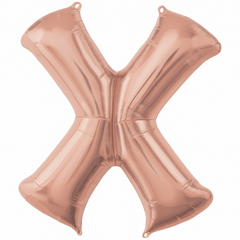 Rose Gold Foil Letter X Balloon